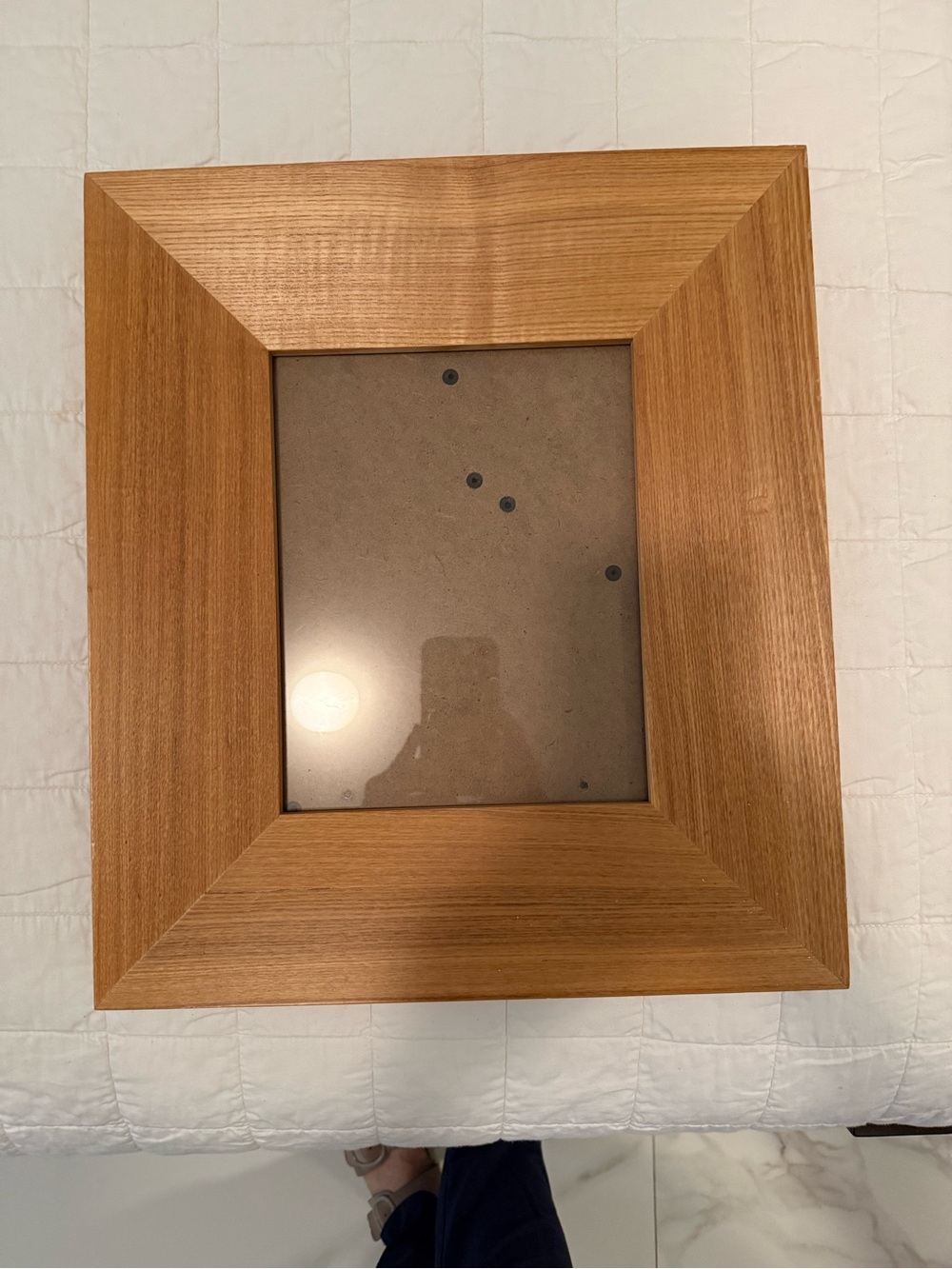 Crate&Barrel Wide Natural Wood Picture Frame 8x10